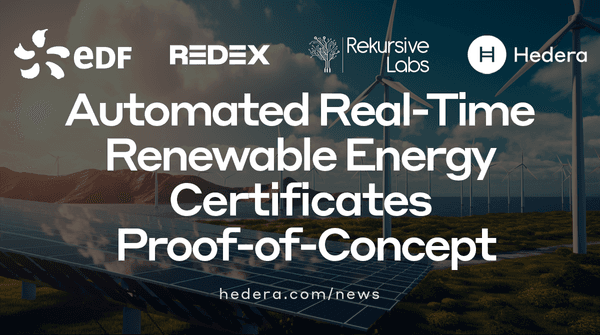 Automated Real Time Renewable Energy Certificates Proof of Concept Banner