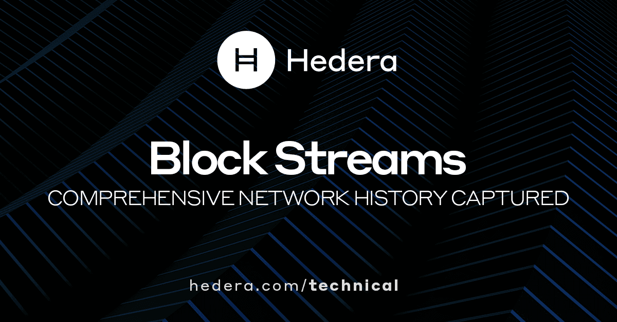 Introducing Block Streams: A Unified Data Stream Capturing… | Hedera