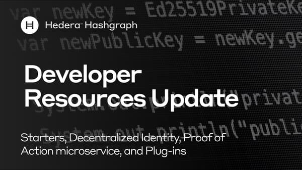 Dev Resources Update 001