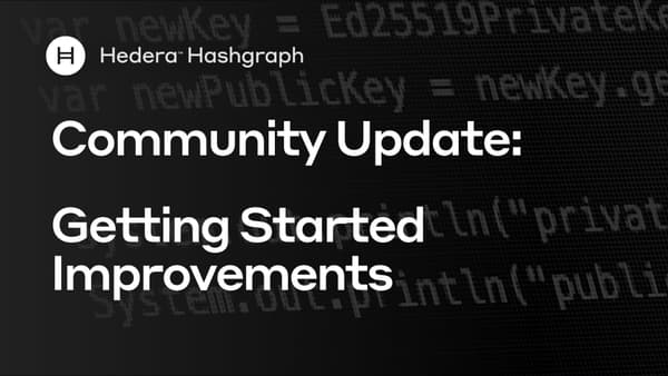 Getting Started Improvements