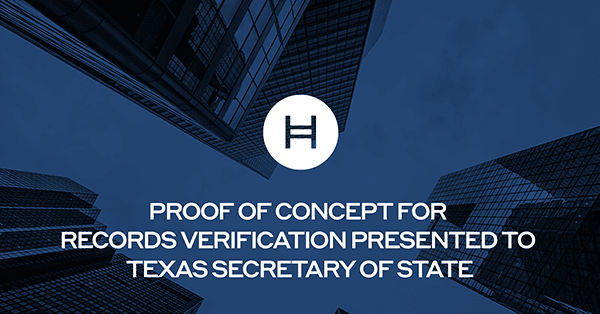 HH Blog Hyland and Hedera Hashgraph Present Blockchain Proof of Concept for Records Verification to Texas Secretary of State