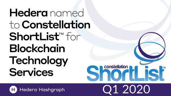 Hedera Named To Constellation Short List Tm For Blockchain Technology Services