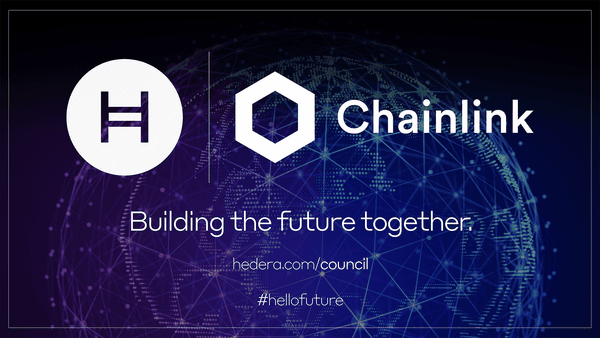 Hedera Chainlink Building The Future Together Banner