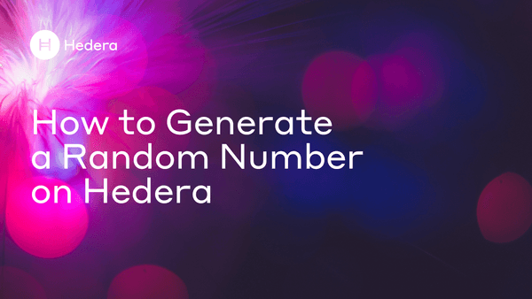 How to Generate a Random Number on Hedera