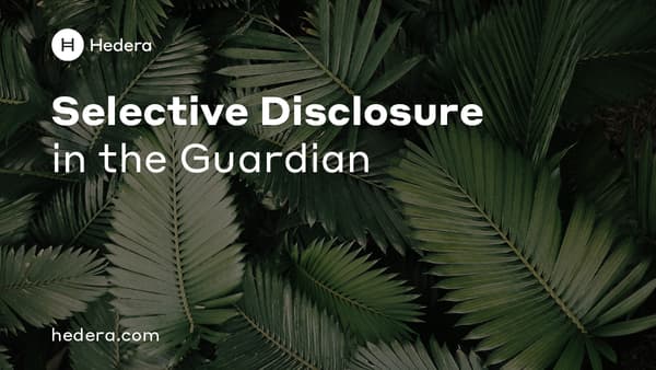 Selective Disclosure in the Guardian Banner v1 3